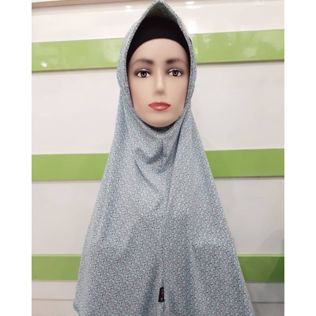 HIJAB KERUDUNG INSTAN MURAH LULU MOTIF BUNGA SAMAR