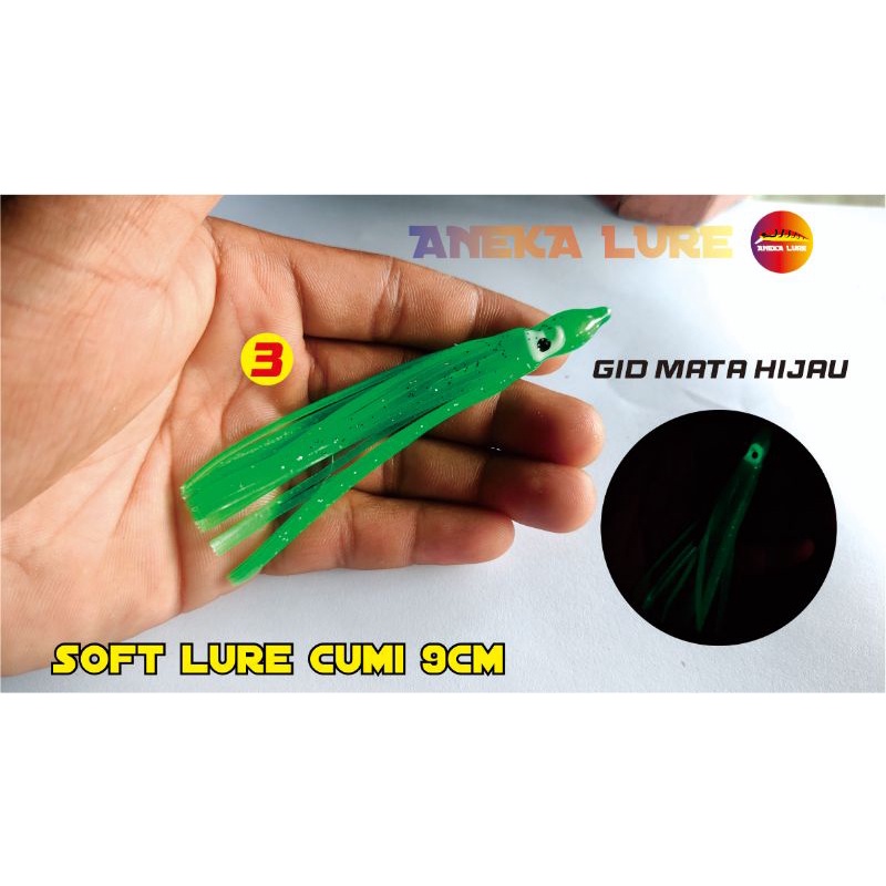 umpan cumi karet 9cm GID