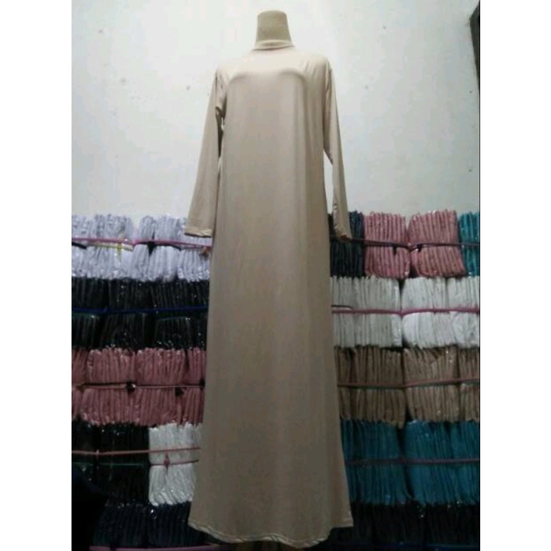 Gamis Manset Polos Jersey Dress Gamis Manset Polos Inner Spandek