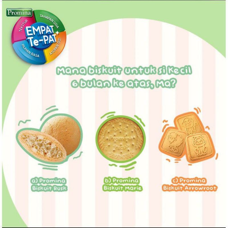 Promina Baby Biscuit Marie Susu 150G / Biscuit Bayi 6+ bulan ke atas / Promina Biscuit Marie Susu