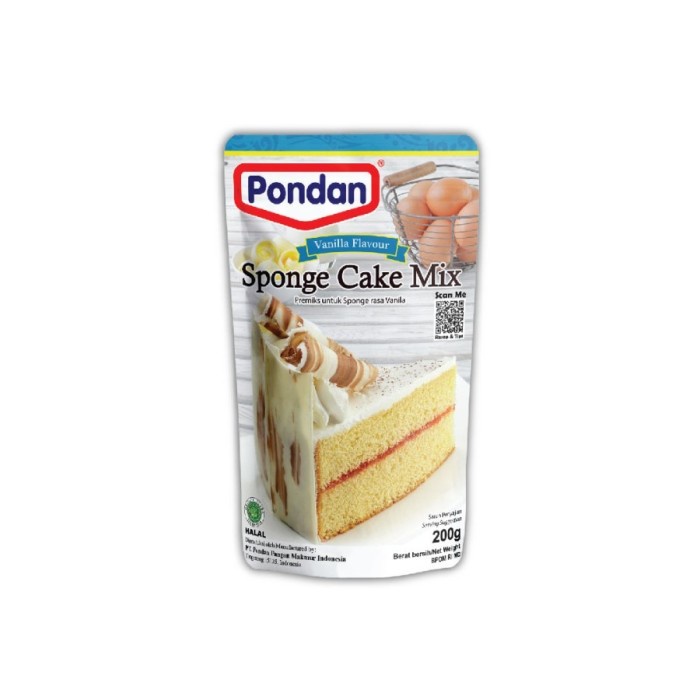 

D02D1 Pondan Sponge Cake Vanila 200 Gr Da01D100