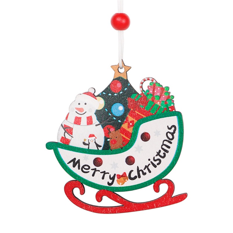 3pcs Ornamen Liontin Gantung Desain Santa Snowman Untuk Pohon Natal