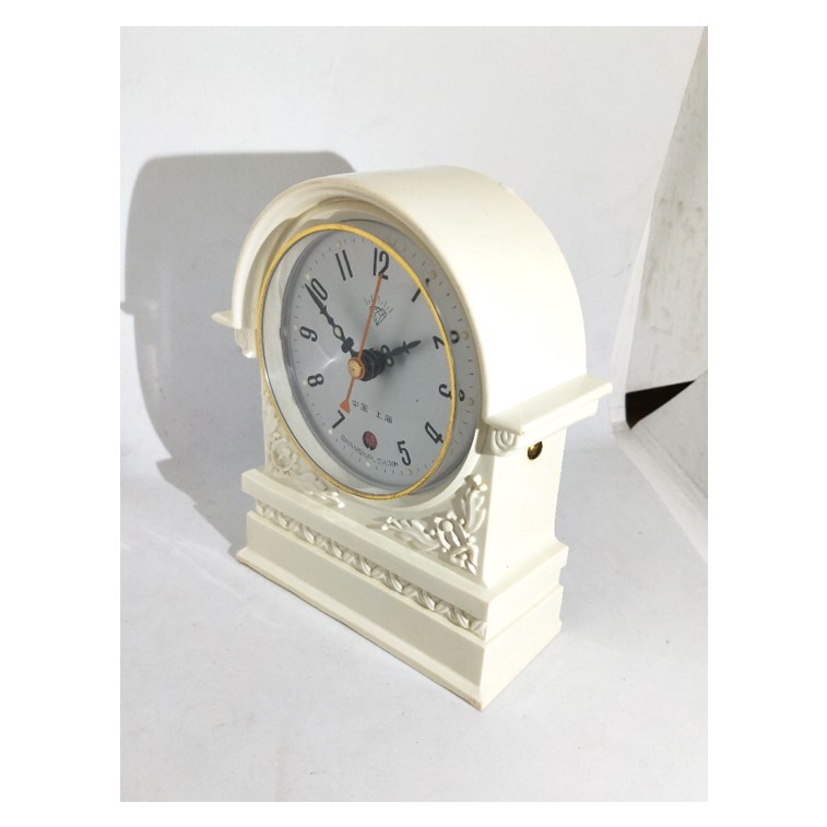 Jam Weker Klasik Vintage Jam Beker Kring Mechanical Alarm Clock Warna Krem