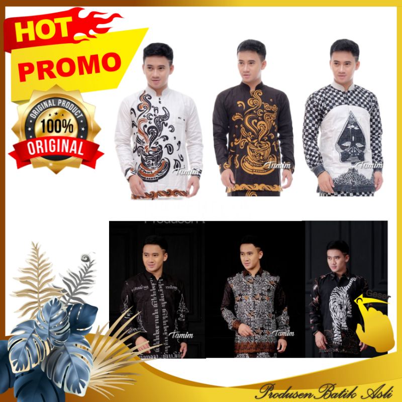 PRODUSEN KOKO BATIK ASLI PEKALONGAN PRIA DEWAS, BATIK PRIA LENGAN PANJANG, BATIK PRIA MODERN, KEMEJA PRIA, BAJU PAKAIAN ATASAN KOKO COWOK TRADISIONAL, BATIK KOKO MURAH GROSIR