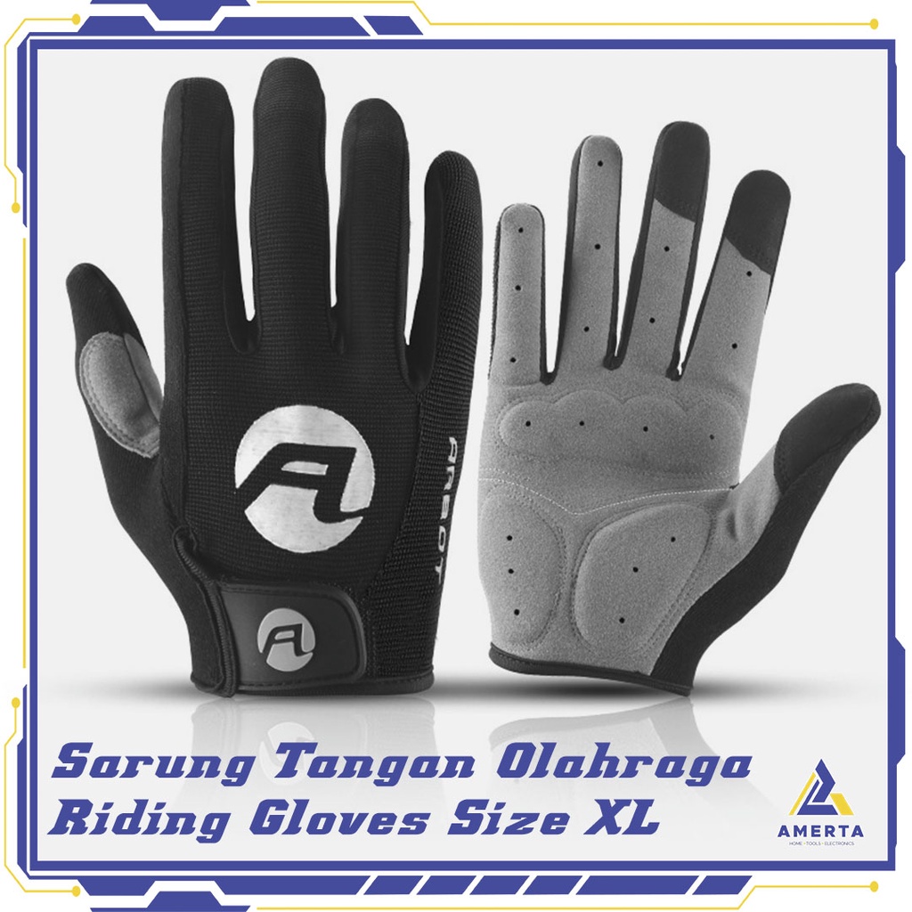 ARBOT Sarung Tangan Olahraga Touchscreen Shock Absorption Sport Riding Gloves XL