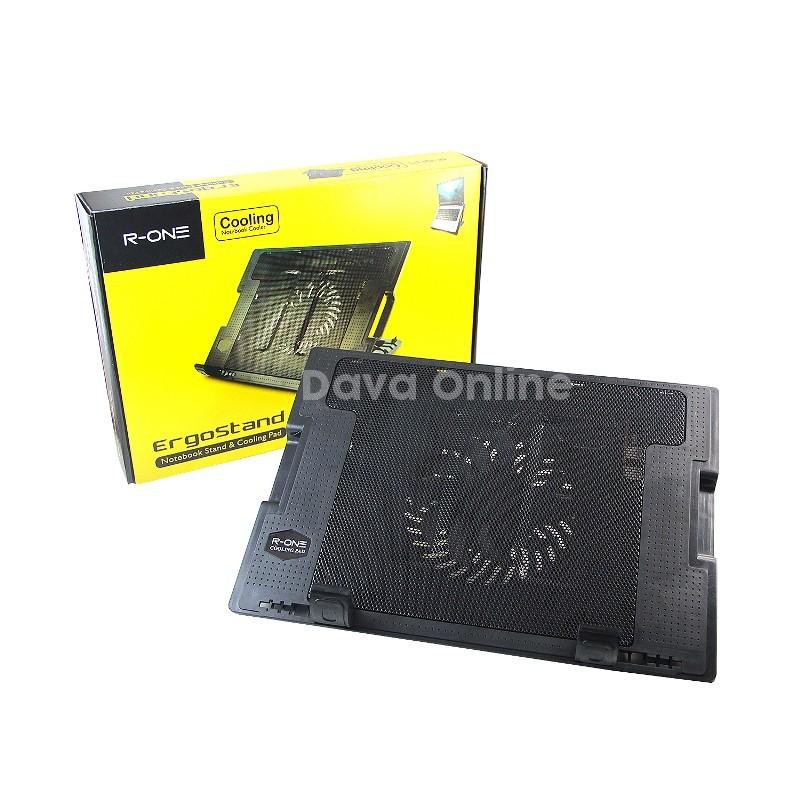 PROMO TERBARU KIPAS PENDINGIN LAPTOP TERBARU LAMPU RGB PORT USB RINGAN-COOLING PAD LAPTOP MERK R-ONE - TEKNO KITA