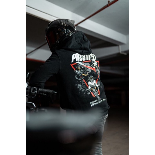 HOODIE PROSTREET YAMAHA AEROX NEW LIMITED - HITAM L 200pcs ONLY