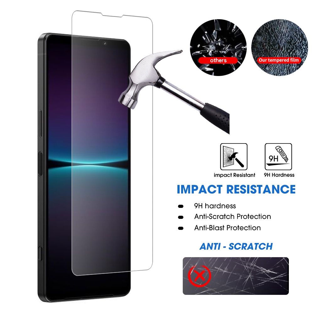 1pc Pelindung Layar Tempered Glass 9H Anti Glare / Sidik Jari Untuk Sony Xperia 1 IV