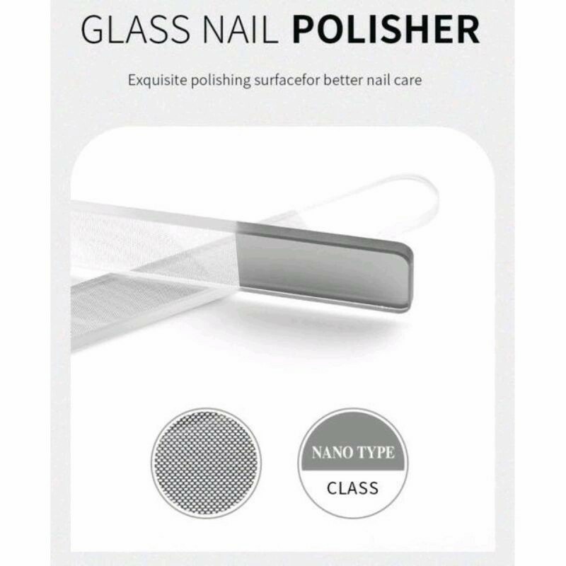 Alat Kikir Kuku / Glass Nail Polisher Dengan Kotak