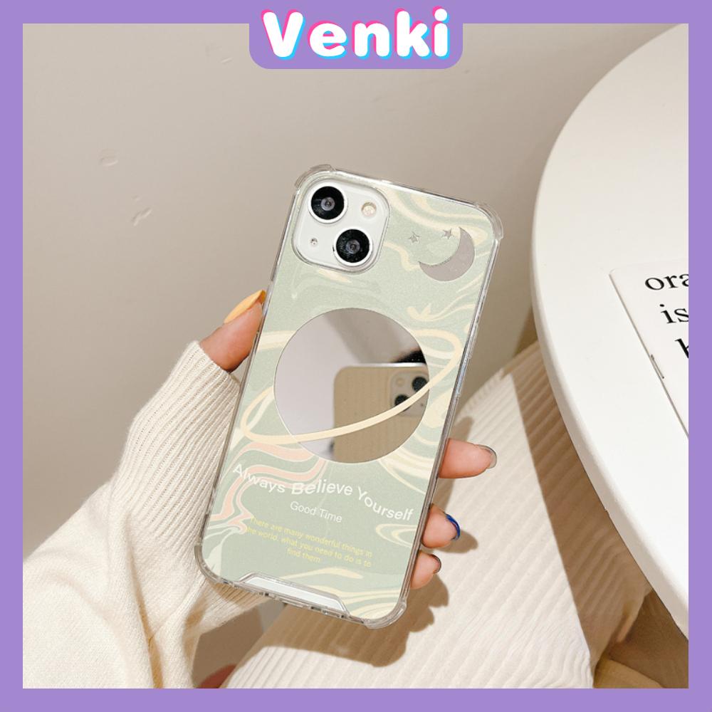 iPhone Case Acrylic Luxury Makeup Mirror Airbag Shockproof Protection Camera Moon Planet Cute Compatible For iPhone 11 iPhone 13 Pro Max iPhone 12 Pro Max iPhone 7 Plus iPhone xr