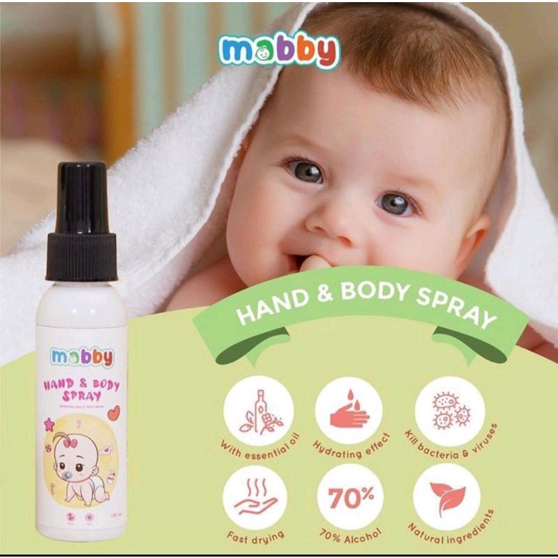 Mabby Antibacterial 100 ml (Bed Spray/Hand And Body Spray)