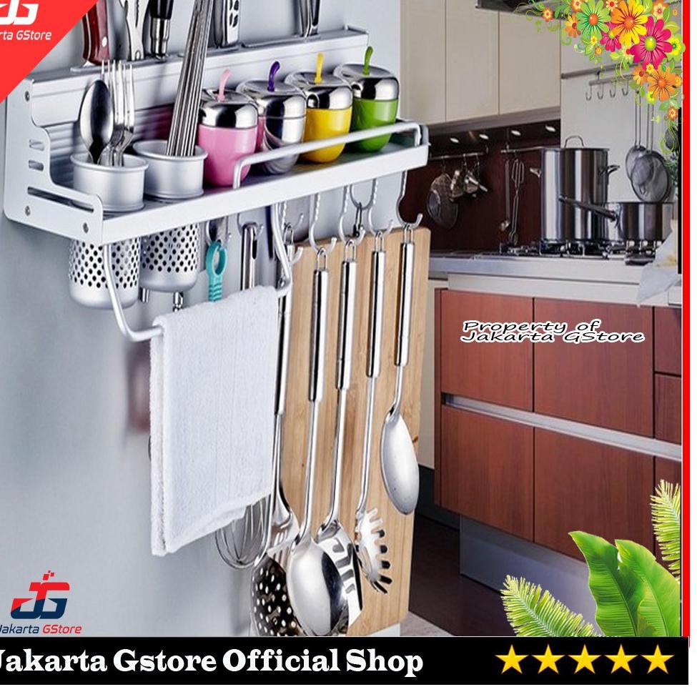 Big Prom Rak Dinding Dapur Aluminium Stainless Anti Karat