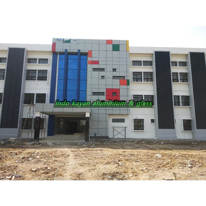 ACP aluminium composite panel fasad gedung pelapis di dinding luar  harga murah free survy  Berkuali