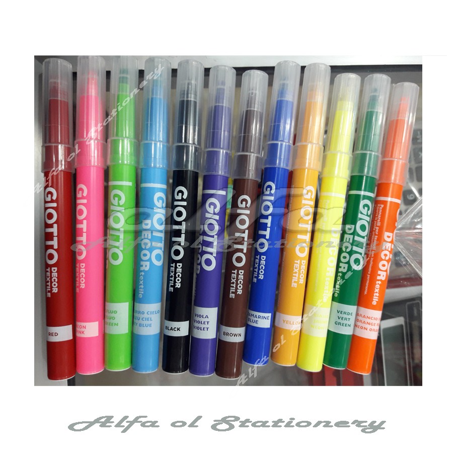 GIOTTO Decor Textile Satuan - Paint Markers - Spidol Kain