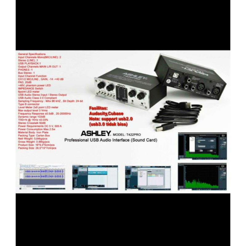 Sound Card Ashley T422Pro/T422 Pro USB Interface