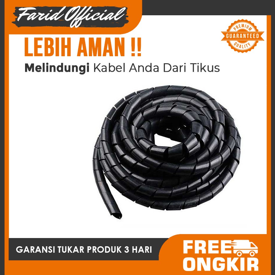 Cover Pelindung Kabel Listrik Spiral Pembungkus Kabel Listrik/Selang