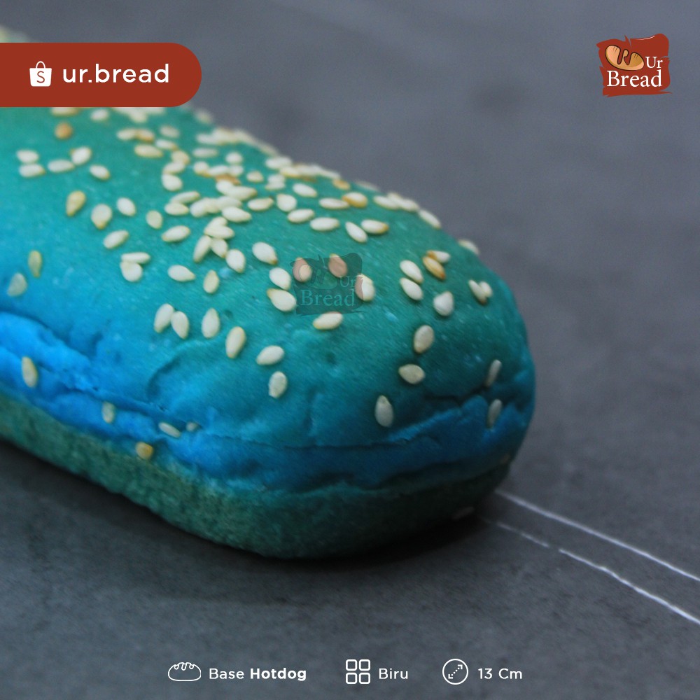 Roti Hotdog Biru 13cm | Base Hotdog (Long Burger) 13cm Blue