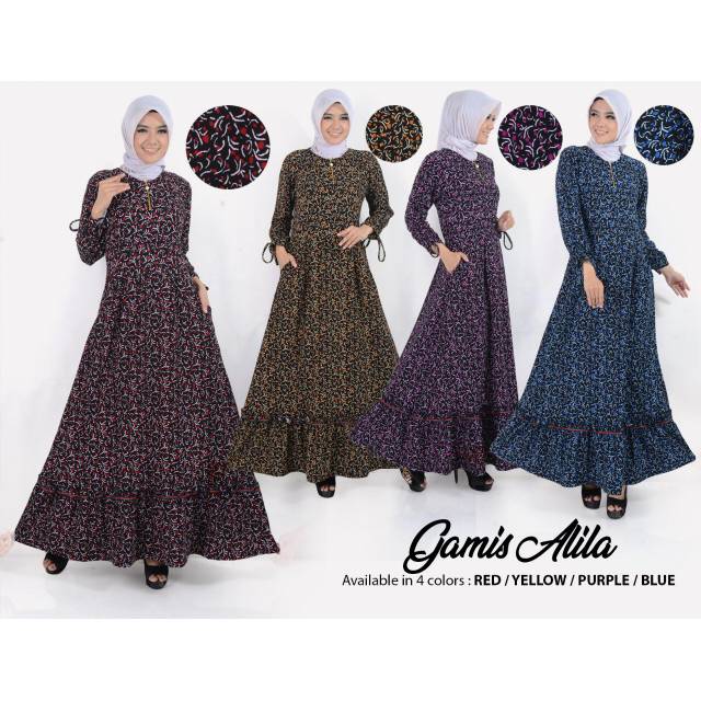 Gamis terbaru 2020 modern / Gamis Wanita Model Alila FIDELIS Panjang