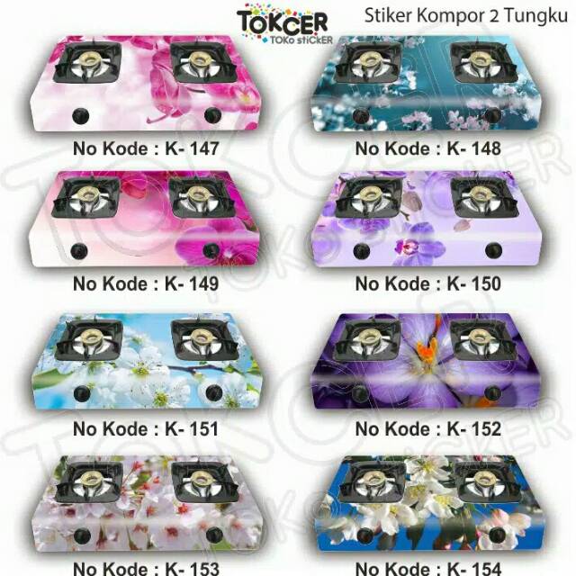 

Sticker kompor motif bunga cantik