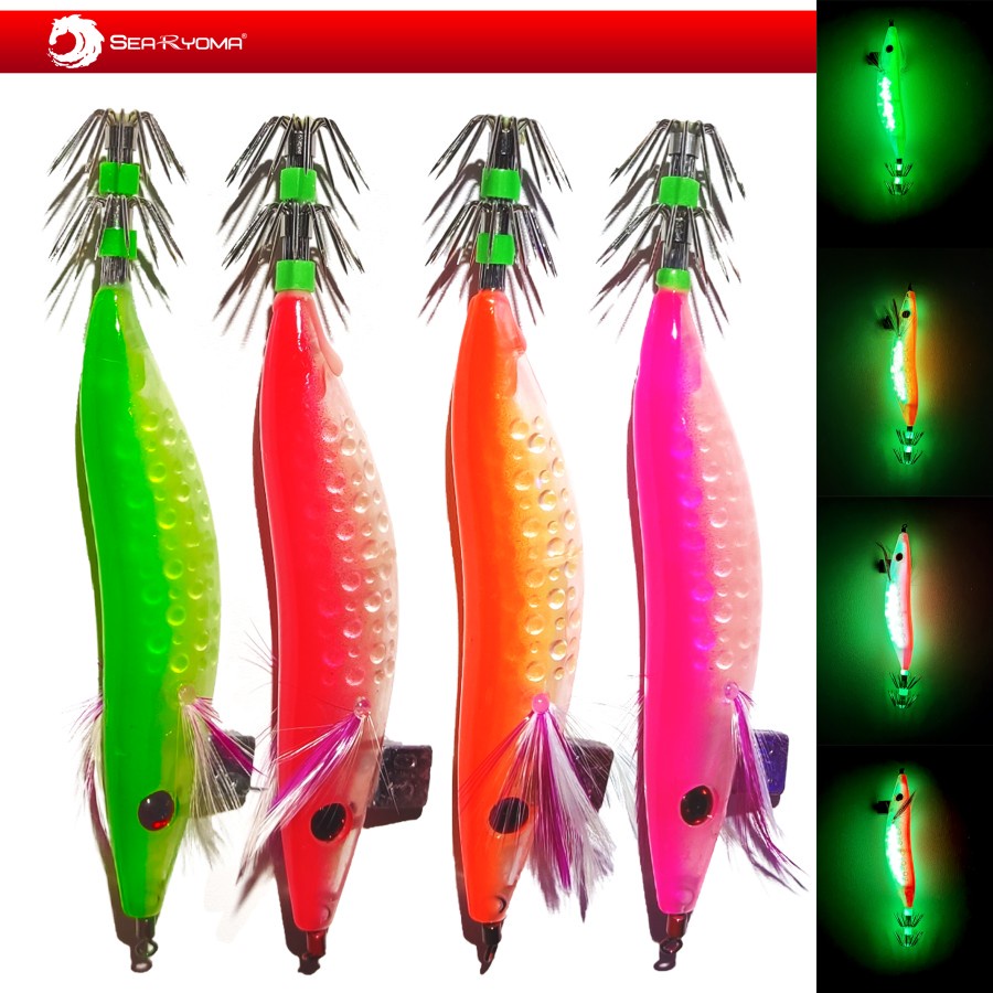 Umpan Pancing Cumi Bentuk Udang - Udangan merk Searyoma Shrimp Squid Jig 3.0 - PREMIUM - Harga 1 bun