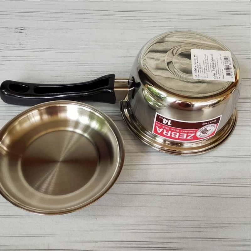 Sauce Pan ZEBRA 14 Cm Plus Tutup - Panci Stainless Steel 166371