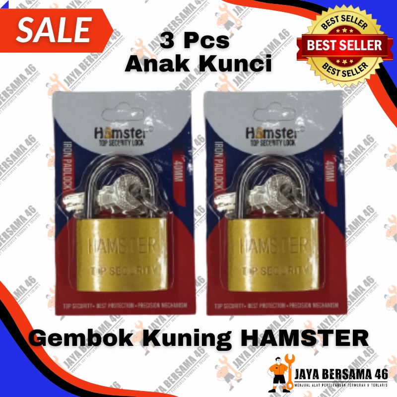 GEMBOK KUNING PRES / GEMBOK TAS KOPER KOTAK AMAL / GEMBOK PINTU KAMAR / GEMBOK MURAH SERBAGUNA