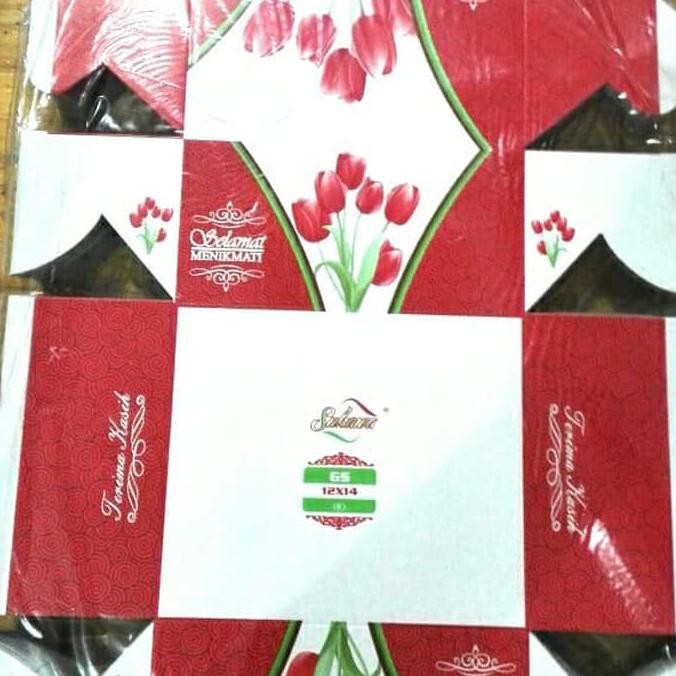 

Dus Snack/Kue 12X14 Putih Polos&Bunga - Putih *