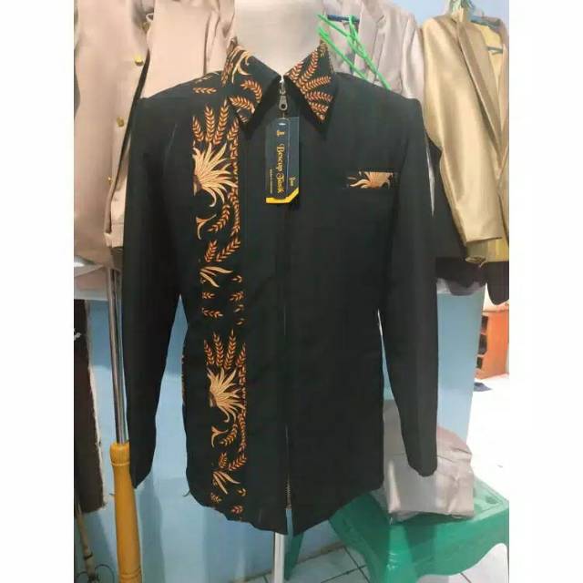 Jasket kombinasi Batik Gandum Motif Selendang