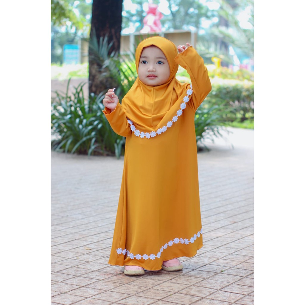 Cilla Dress - Gamis Anak Perempuan - Dress Imut Baby Perempuan 0-7 Tahun - Busana Muslim Anak Lucu