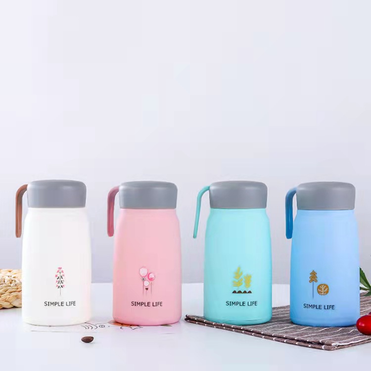 [ BISA COD ] Botol Minum Kaca Simple Life / Botol Kaca Estetik Travel 350 ml