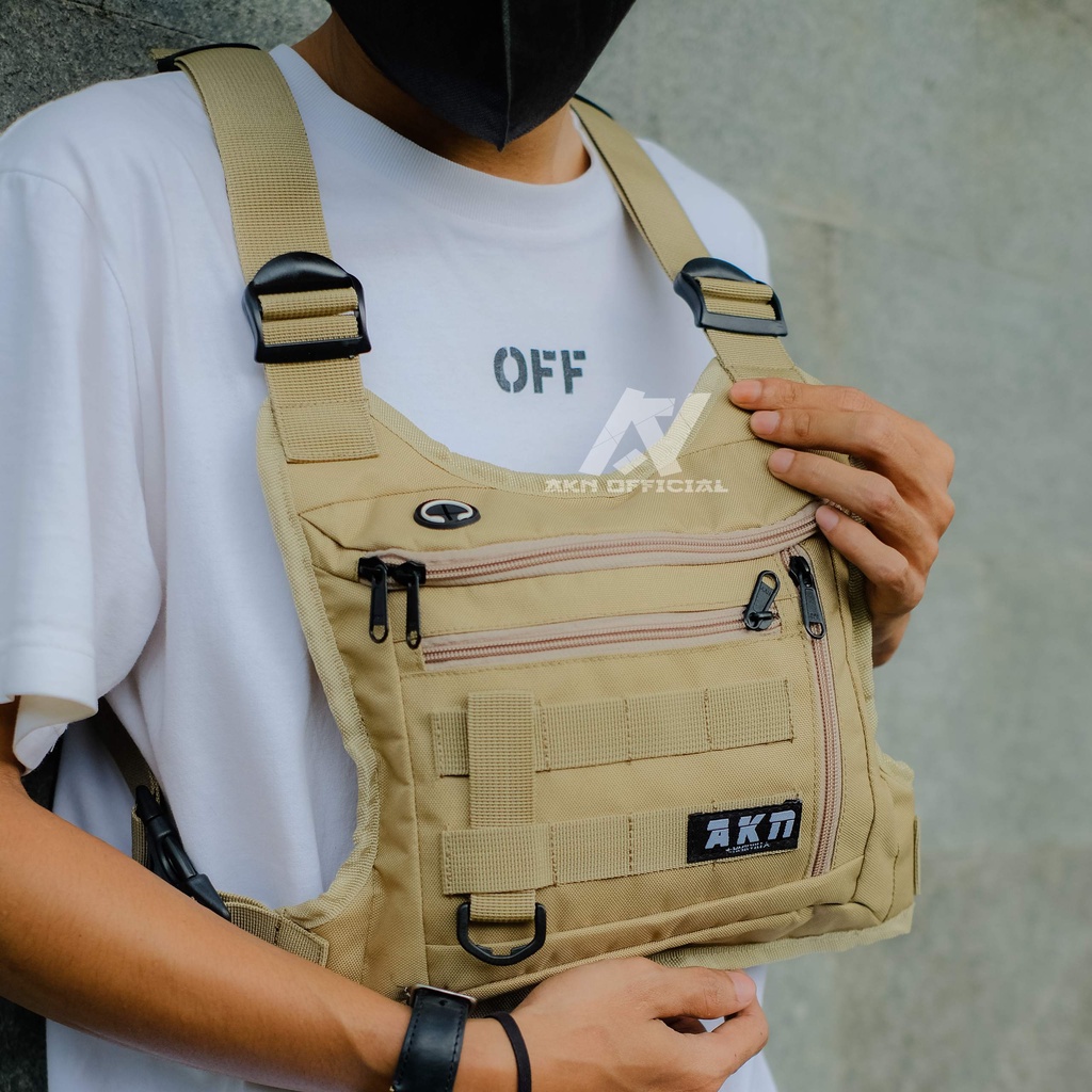 AKN - TAS ROMPI DADA PRIA TACTICAL CHEST BAG OUTDOOR AVENTURY