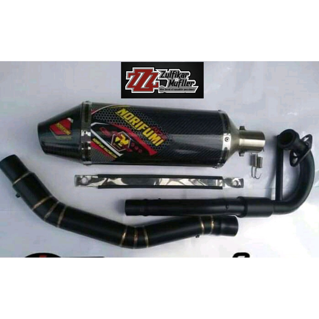 KNALPOT RACING NORIFUMI MONSTER DOFF KARBON UNTUK KLX, KLX BF, CRF, D'TRACKER, WR155