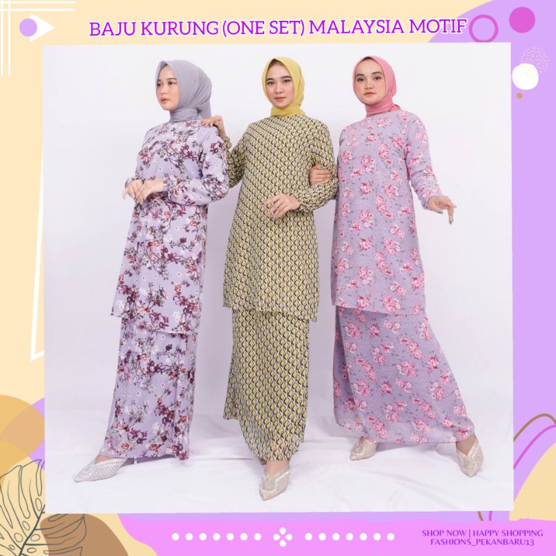 BAJU KURUNG / ONE SET MALAYSIA MOTIF