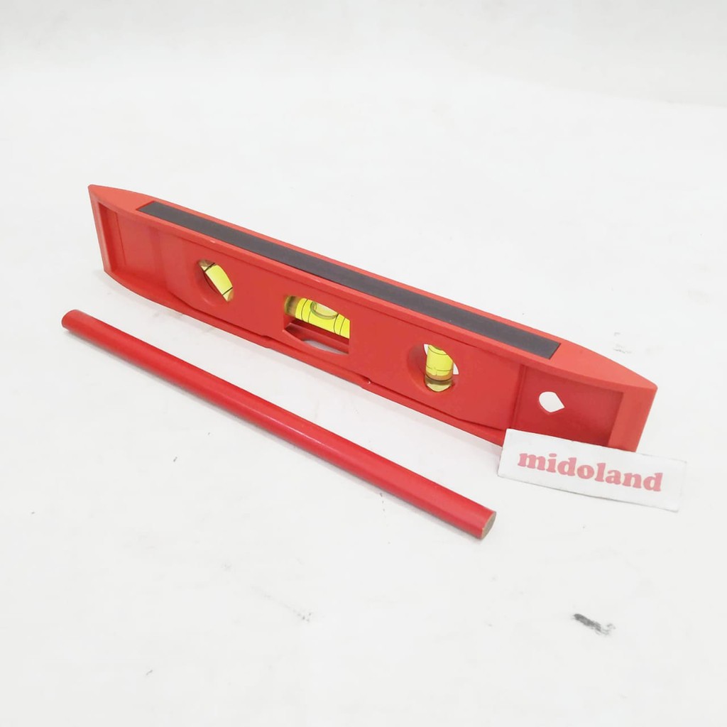 

Water Pass Waterpass Pengukur Kemiringan Magnet Bonus Pensil 1pcs midoland