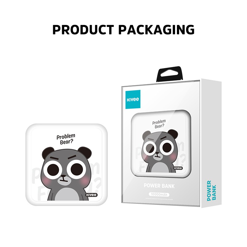 KIVEE Power Bank10000mah mini Korean animal fast charging powerbank samsung xiaomi