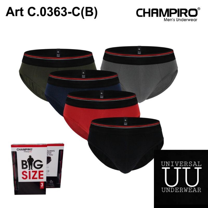 CD Celana Dalam Pria Champiro Sempak Laki Laki Cowok Dewasa Kode C.0363-B By Universal Underwear