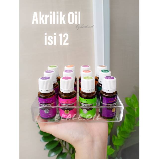 Rak Akrilik Oil Isi 12 15  - Rak Oil Rak Storage Diffuser Bag Pouch Oil