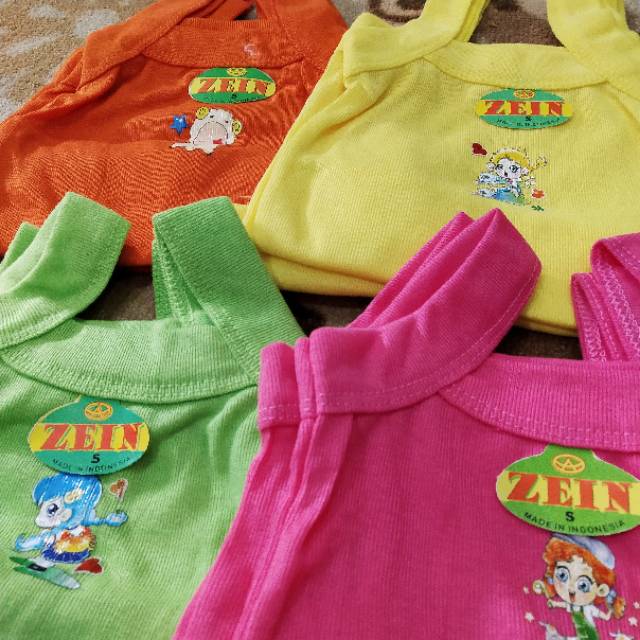 Singlet Zein anak warna baby bayi dan balita 0-6 tahun