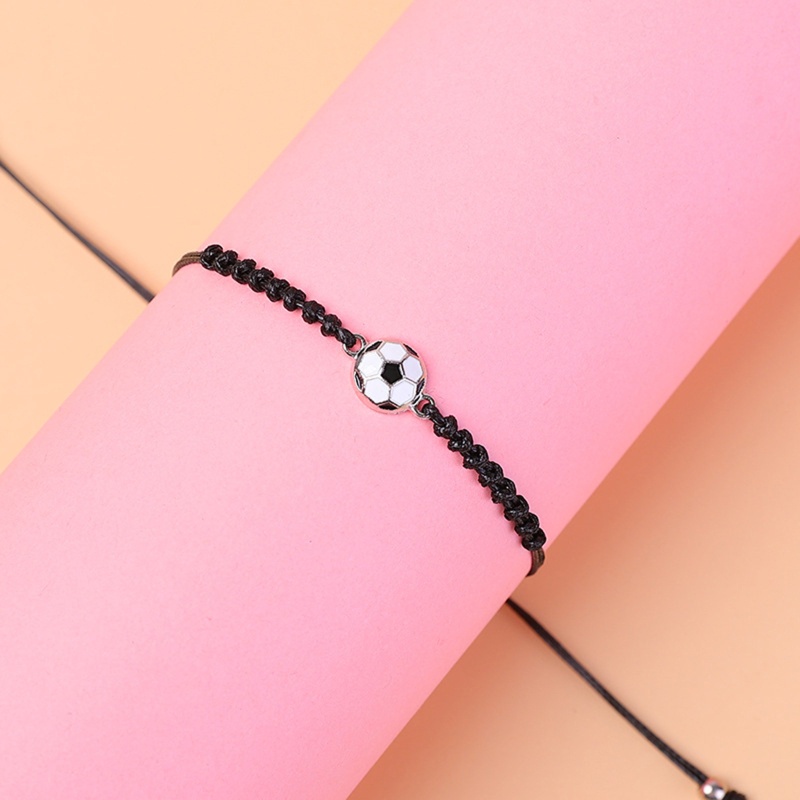 Siy Charm Gelang Tali Sepak Bola Gelang Tali Kepang Dengan Charm Cocok Untuk Gadis Wanita Pria