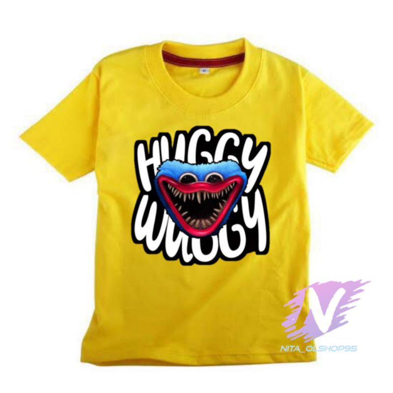 kaos huggy wuggy baju kaos anak hugy wugy