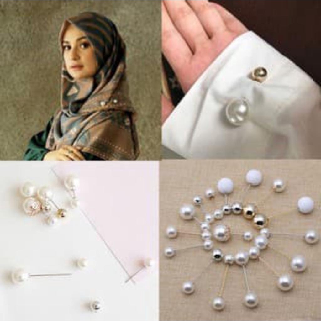 Bros Mutiara Untuk Hijab Jilbab Bros Pin Brooch Tuspin Tusuk Peniti Murah