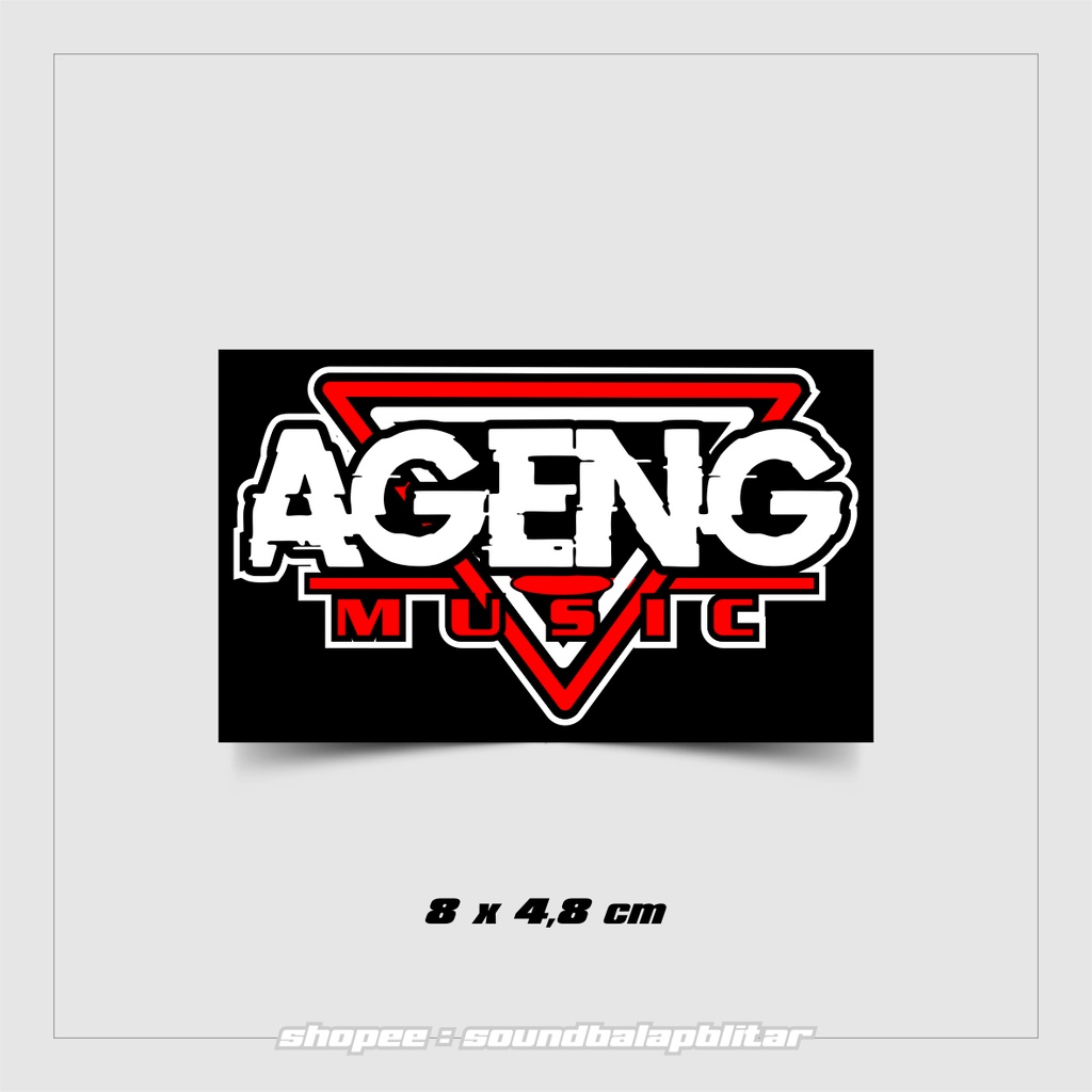 Stiker Ageng MUsic Vynil Anti Air Bijian