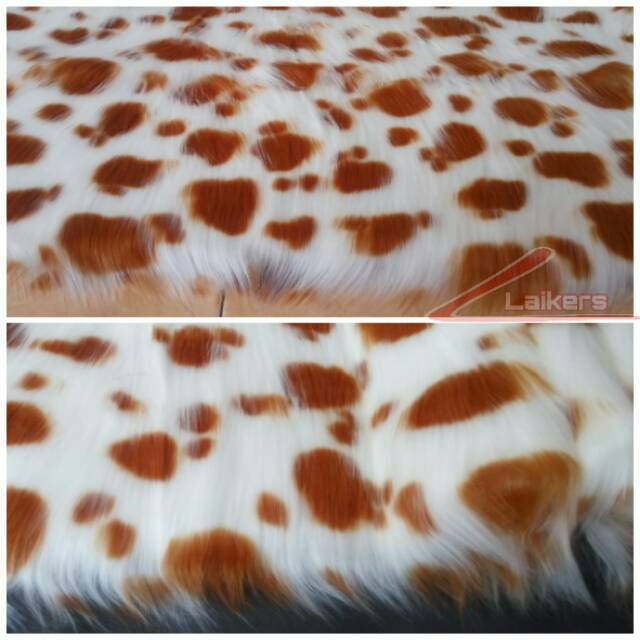 Bulu Dashboard Motif Sapi Coklat