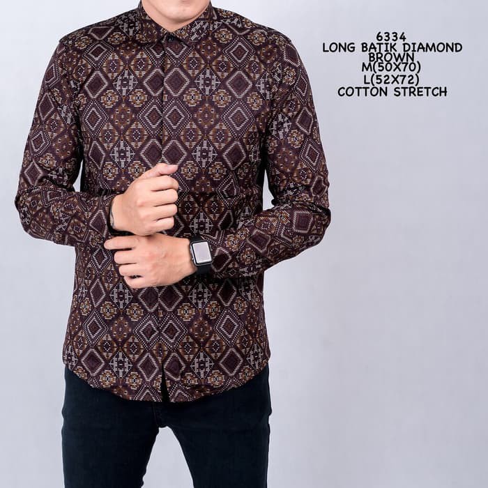 DGM Fashion   New Arrival Distro Batik Pria Bordir Sogan Batikaf Notoarto Batik Ipnu-Ippnu Hem Pria-COKLAT 5817