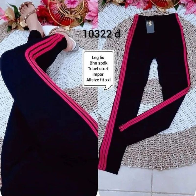 Legging List 3 Premium Import - Celana Legging Wanita