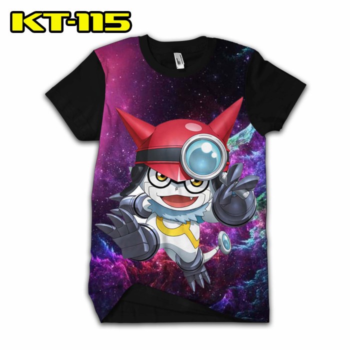 Kaos Digimon universe App monster Gatchmon Baju Kartun