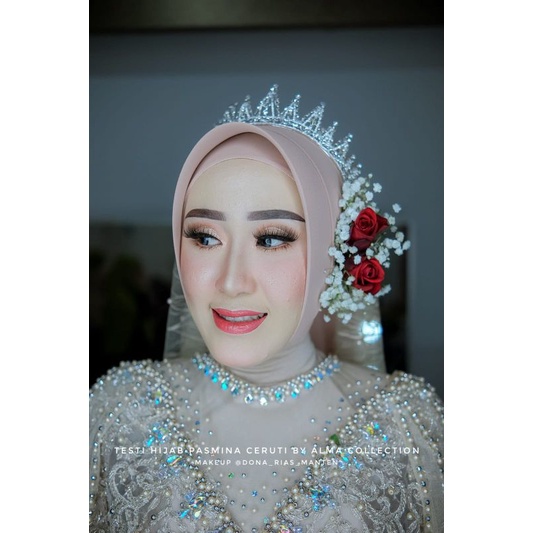 Hijab Pasmina Ceruti premium/Hijab pengantin/Alma collection