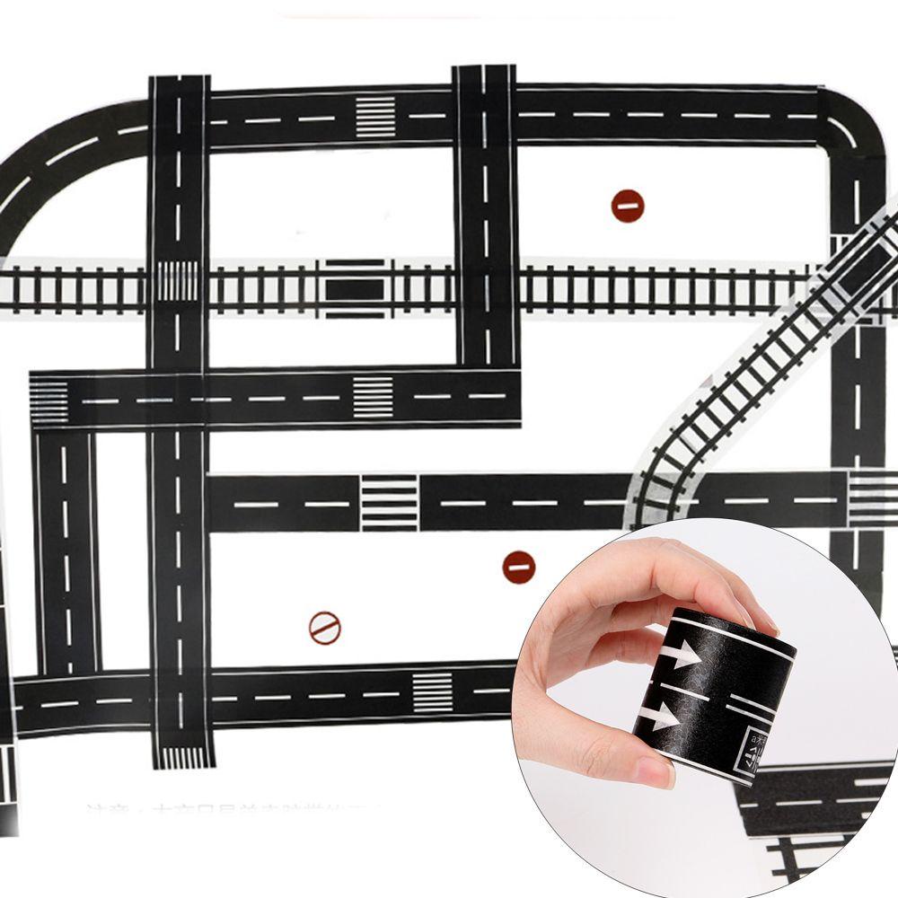 Suyo 1/5Pcs Tape Jalan Kereta Api DIY Intelligence Route Mark Study Road Signs Tool