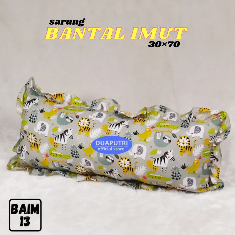 SARUNG BANTAL IMUT 30×60 - BANTAL ANAK - sarung bantal anak - sarung bantal karakter - sarung bantal rumbai