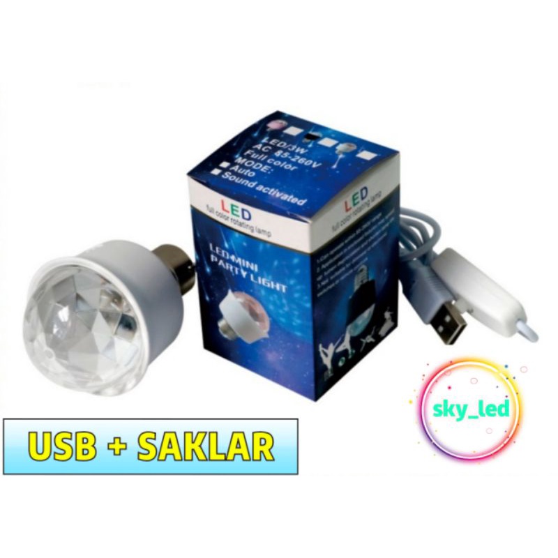 Lampu Disco DJ LIGHT mini CHAS / LAMPU DISCO USB  SENSOR SUARA / DISCO LIGHT